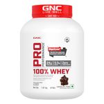 GNC Pro Performance 100% Whey Protein Powder | Boosts Strength & Endurance | Builds Lean Muscles | Fastens Muscle Recovery | Formulated In USA | 24g Protein | 5.5g BCAA | Chocolate Fudge | 4 lbs