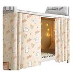 Teanea Bottom Bunk Bed Curtains Privacy Cloth Underbed Curtains for Low Loft Bed Twin, 2 Panels, Cute Rabbit