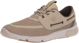 Sperry Men's 7 Seas 3-Eye Boating Shoe, Taupe, 7.5 US