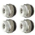 Reeds Manual Radiator Air Vent Bleed Plug Valve 1/2" BSP 1/2 Inch Pack of 4