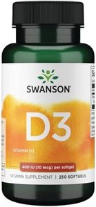 Swanson Vitamin D3 400 IU (10 Mcg) 250 Caps