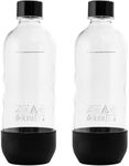 Replacement Bottle for sodastream Carbonating Sparkling Water Machine 1 Liter (2-Pack, Black)