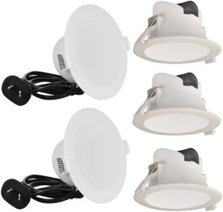 5 Pack SAL Wave S9065TC-WH 9W TRI Colour LED DIMMABLE White Downlight 92MM Hole