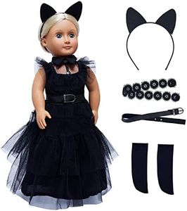 FEAYEA 18 Inch Doll Clothes , Black Family Costumes Party Dress Fits 18 Inch Girl Doll Clothes