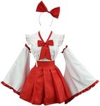 Cosplay Dress for Women Anime Japanese School Girl Uniform Sailor Dress Anime Red and White Kimono Fox