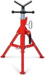 V Head Pipe Jack Stand with Adjustable Height 28-52 Inch, 1/2 to 12 Inch Pipe Supporting for Pipefitters, Foldable & Portable Pipe Jack Stand with 2500 LB Capacity, for Pipefitters, Welding and Pipe T
