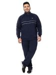 YHA Men's Plus Size Winter High Neck Stripes Tracksuit