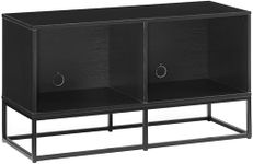 Crosley Furniture Enzo Medium Record Storage Media Console, Black