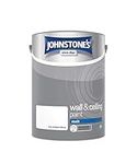 Johnstone's - Wall & Ceiling Paint - Pure Brilliant White - Matt Finish - Emulsion Paint - Fantastic Coverage - Easy to Apply - Dry in 1-2 Hours - 12m2 Coverage per Litre - 5L