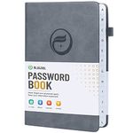 Password Book with Alphabetical Tabs, Hardcover Small Password Keeper, Password Notebook Organizer for Computer and Internet Address Website Login, Gifts for Home and Office, 4.4''x 5.8'' - Grey