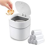 Mini Desk Trash Can with Lid with T