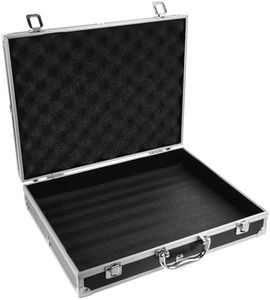 SUPVOX Aluminum Hard Case Briefcase: 14.5 Inch Lockable Carrying Case with DIY Customized Pluck Foam Interior - Portable Hard Suitcase, Secure Storage for Electronics, Tools, and Valuables