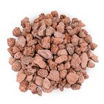 Onlyfire Red Lava Rock 10 Pounds Volcanic Lava Stones for Indoor Outdoor Fire Pits Fireplaces Gas Grill and Landscaping, 0.8-1.2 Inch