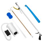 FabLife Hip Kit Daily Living Aids for Mobility, Hip Replacement Recovery, Knee and Back Surgery Includes Grabber Reacher, Bath Sponge Stick, Sock Aid, Shoehorn, Dressing Stick