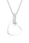 Elli DIAMONDS Necklace Women Heart Pendant Love Classic with Diamond (0.05 ct.) in 925 Sterling Silver