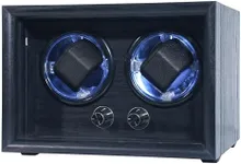 Oryx Watch Winder for Automatic Watches, Double Automatic Watch Winders for Rolex 5 Rotation Modes with White Light, USB/AC Powered Elastic Watch Pillows Quiet Mabuchi Motor