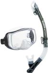 TUSA Imprex 3D Snorkel Set Mask Dry Snorkel Bag Silicone Transparent / Black