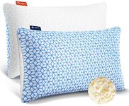 Love Attitude Pillows Queen Size Set of 2, Queen Pillows 2 Pack for Bed Shredded Memory Foam Pillows Adjustable, Cooling Pillow Soft and Supportive for Side Back Stomach Sleepers