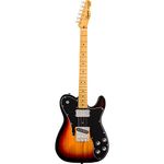 Squier Classic Vibe 70s Custom Telecaster Electric Guitar, with 2-Year Warranty, 3-Color Sunburst, Maple Fingerboard