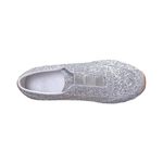 Glitter Trainers for Women Casual Platform Fashion Trainers Comfortable Slip on Athletic Sneakers Casual Low Top Tennis Shoes Non Slip Round Toe Gym　Next Day delivery Gifts Silver