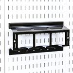Wall Control Drill Holder Power Tool Storage Rack - Compact Impact Drill Battery Power Tool Pegboard Organizer for Wall Control Pegboard (Black)
