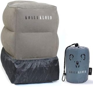Koala Kloud Inflatable Travel Foot Rest Pillow - For Airplane & Car Travel Portable Ottoman Leg Rests for Home & Office Inflated Stool for Kids to Fly with Legs Up & Lay Down on Long Flights - by