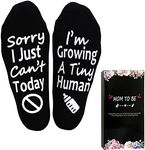 TITTOK Pregnancy Gift New Mom Gifts Growing a Tiny Human Mom Socks Mom to Be Gift Pregnant Mom Gift Mother's Day, Black-1, One Size