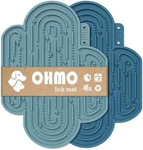 OHMO-Cactus Lick Mat for Dogs and Cats(2 Pack) Easy to Clean Pet Slow Feeder with Suction Cups, Licking Pad for Anxiety Relief and Boredom Reduction