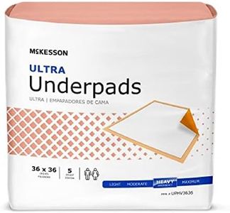 MCK73633100 - Underpad McKesson Ultra 36 X 36 Inch Disposable Fluff/Polymer Heavy Absorbency (5 pack of 10 count)