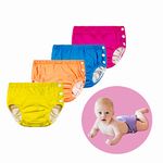 Chinmay Kids Baby Swim Diaper Waterproof Reusable Leakproof Adjustable Infant Pool Pant Boys Girls Swimsuit, Age Group - (4 Months - 3 Years), 4 Count