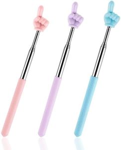 3 Pcs Telescopic Teachers Pointer Mini Retractable Teacher Pointer Stick Extendable Hand Pointer Finger Pointer Stick for Teacher Classroom Teacher Aids (Blue Pink Purple)