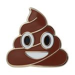 Real Sic Poop Emoji Pin Series Emoji Poop Enamel Pins - Glittery Pink Poop Emoji Kawaii Pin (Brown)