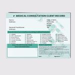 Pack of 50 Landscape A5 Client Record Cards (148 x 210 mm) Medical Client Record Card Treatment Consultation Form for Mobile Therapists & Salons Papa Prints®