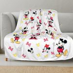 Cute Mouse Pattern Flannel Throw Blanket, Fluffy Cartoon Kids Blanket, Soft Lightweight Warm Toddler Baby Plush Blankets for Bed, Ultra Cozy Travel Blanket Gifts for Car All Season