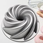 WBJKZJD Charlotte Cake Mold, 8 Inch Cake Pan Aluminium Kitchen Accessories Decoration Christmas Wedding Valentine’s 3D Charlotte Cake Pan (Swirl Shape)