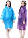 RUISHYY Kids Rain Poncho, Reusable 