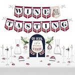 Big Dot of Happiness But First, Wine - DIY Wine Tasting Party Wine Tasting Signs - Drink Bar Decorations Kit - 50 Pieces