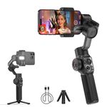 ZHIYUN Smooth 5S AI [Official] 3-Axis Gimbal Stabilizer for Smartphone, iPhone Gimbal with Built-in Fill Light, Tripod, Phone Stabilizer for Video Recording Supports Gesture Control, 360° Inception