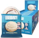 Legendary Foods 22 gram High Protein Sweet Roll+ Bars Premium Boosted - Low Carb Meal Replacement Snack Bar - 10 x Gluten Free Protein Snacks - Healthy Keto Snack Box - Low Sugar Diabetic Friendly