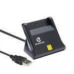 ZOWEETEK CAC Reader, CAC Card Reader Military, DOD Military USB Common Access CAC Smart Card Reader, Compatible with Windows, Mac OS and Linux