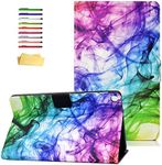 UUcovers 8" Kindle Fire HD 8 Case 8th/7th/6th Gen, PU Leather Magnetic Smart Folio Cover with Stand [Auto Wake/Sleep] Pocket Card Holder for Amazon Fire 8 Tablet 2018/2017/2016, Colored Ink Painting