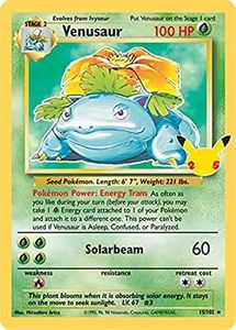 Pokémon Celebrations Venusaur, 25th Anniversary Holo Rare Reprint from 1995 + Surprise Card!