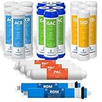 Express Water – 3 Year Reverse Osmosis System Replacement Filter Set – 23 Filters with 50 GPD RO Membrane, Carbon GAC, ACB, PAC Filters, Sediment SED Filters – 10 inch Size Water Filters