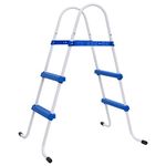 vidaXL Pool Ladder 84 cm Steel Blue and White