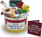 Survival Kit In A Can Mother of The Groom Humorous Novelty Gift - Wedding Day Thank You Gift/Favor/Favour. Mum/Mother Present & Card All In One. Customise Your Can Colour. (Red/Yellow)