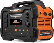 Generac 8025 GB1000 1086Wh Portable Power Station with Lithium-Ion Battery - Clean, Emission-Free Power - Wirless Charging Pad and Compact Design - Camping, RV, Indoor/Outdoor Use - Orange/Black