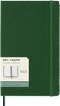 Moleskine Weekly Planner, Weekly Agenda with Space for Notes 2025, Hard Cover and Elastic Closure, Myrtle Green Color, Large Format 13x21 cm