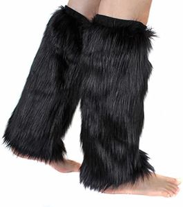 Faux Fur Leg Warmer,Warm Soft Cozy Fuzzy Leg Warmer Boot Cuff Cover for Women Party Costumes