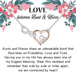 FOTAP Love Between Aunt Niece Gift Aunt Niece Necklace Gift Aunt Gift Aunt Birthday jewelry Double Heart Pendant Necklace Gift for Aunt (aunt niece)