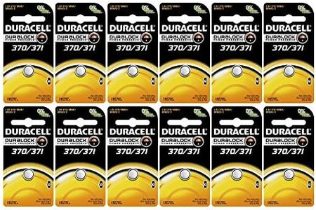 12-Pack Duracell 370/371 Batteries 1.5 Volt Silver Oxide Coin Button